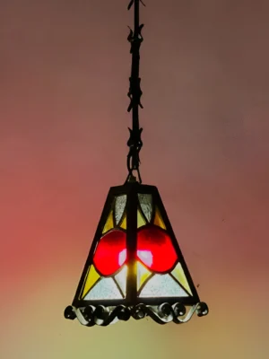 LAMPARA TIFFANY BURDEOS