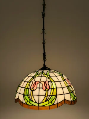 LAMPARA TIFFANY TULIPÁN SALMÓN